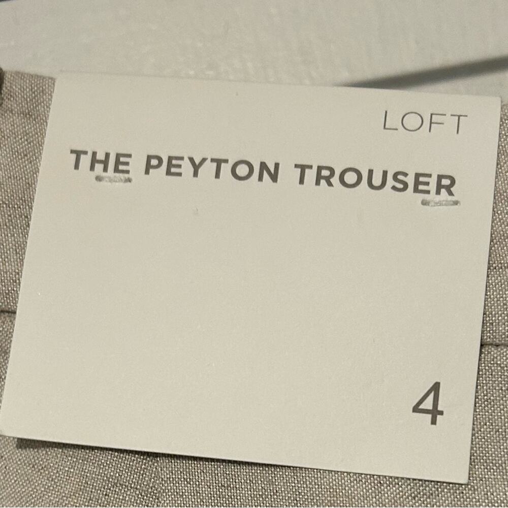 Loft The Peyton linen blend pleated wide leg trouser pants beige. Size 4/6 - Picture 4 of 11